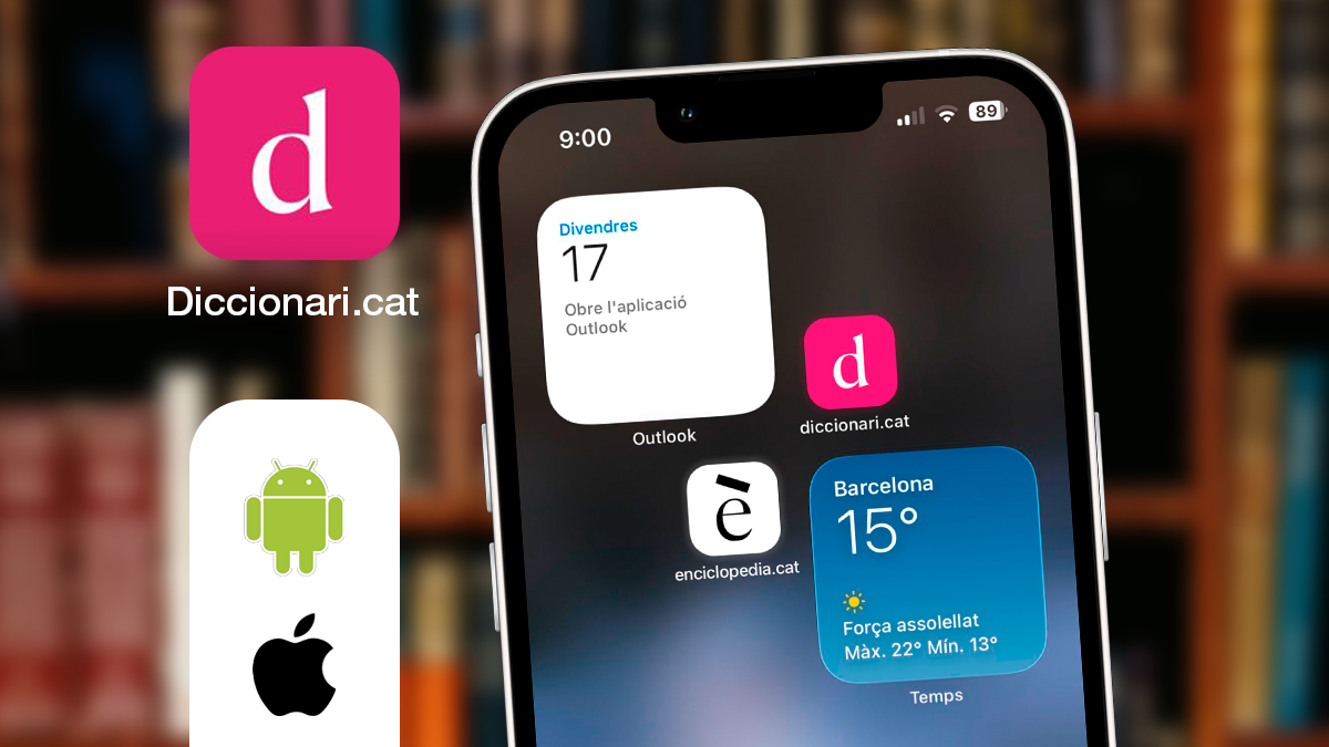 app diccionari.cat, previsualització
