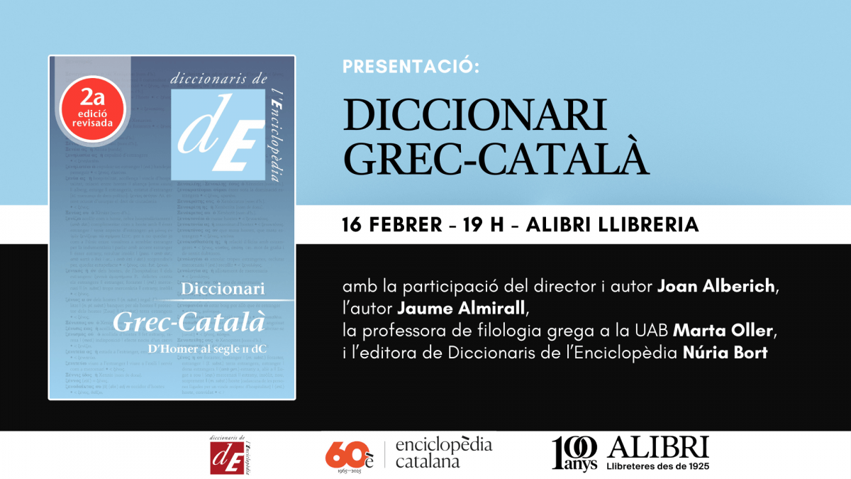 cartell presentació diccionari grec 2a edició