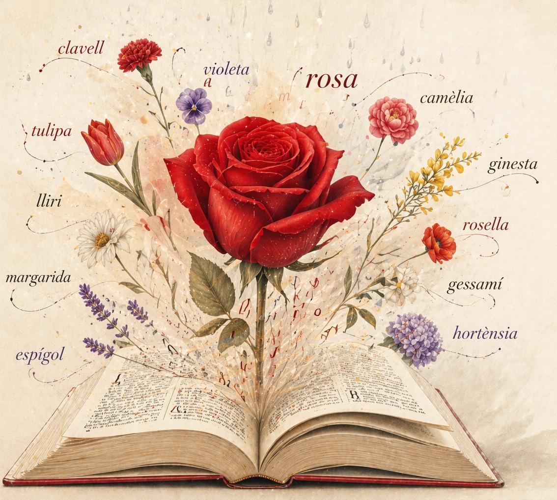 Sant Jordi 2026 amb llibres i roses