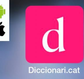 Previsualització de l'enllaç de diccionari.cat a la pantalla inicial del telèfon mòbil