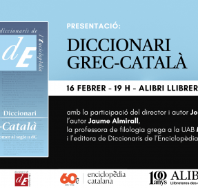 cartell presentació diccionari grec 2a edició